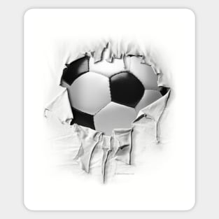 Shredded, Ripped and Torn Soccer Sticker